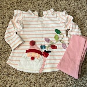 Mud pie Santa outfit baby 3-6M